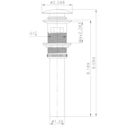 AMERICAN IMAGINATIONS 2.6" W, Bathroom Sink Drain AI-20319